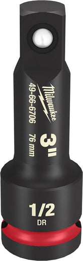 Milwaukee SHOCKWAVE Impact Duty 49-66-6723 Socket Adapter, 3/8 in Drive, 1/2 in Output Drive, 1.41 in L